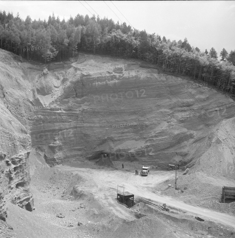 Schoftland gravel pit, sand pit; 1955.