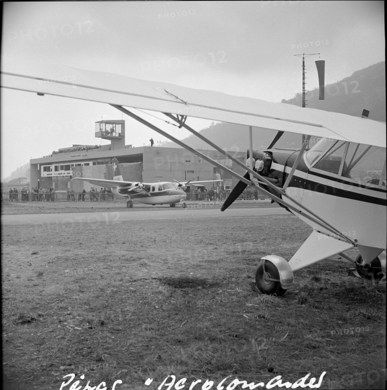 Piper at airfield Lugano-Agno 1958.