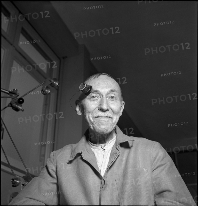 Watchmaker at Longines, around 1965.
