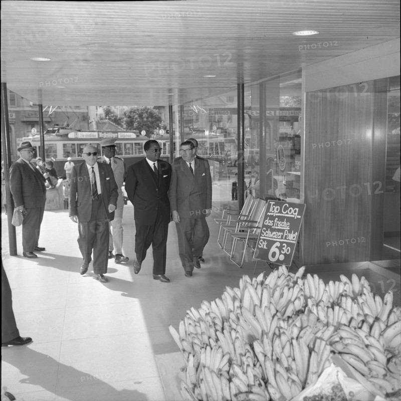 President Hubert Maga visiting Switzerland.