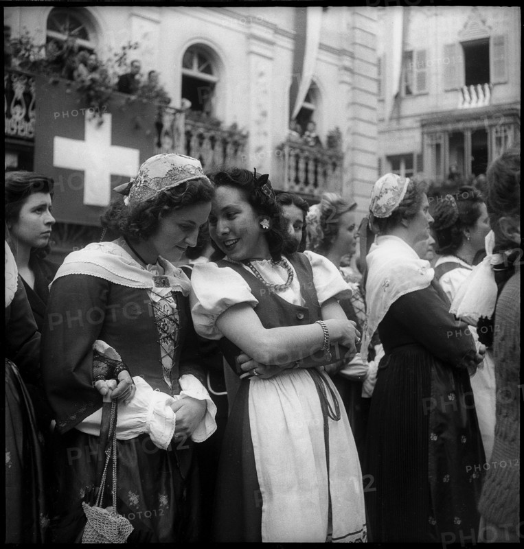 Federal president Enrico Celio in Poschiavo, 1948.