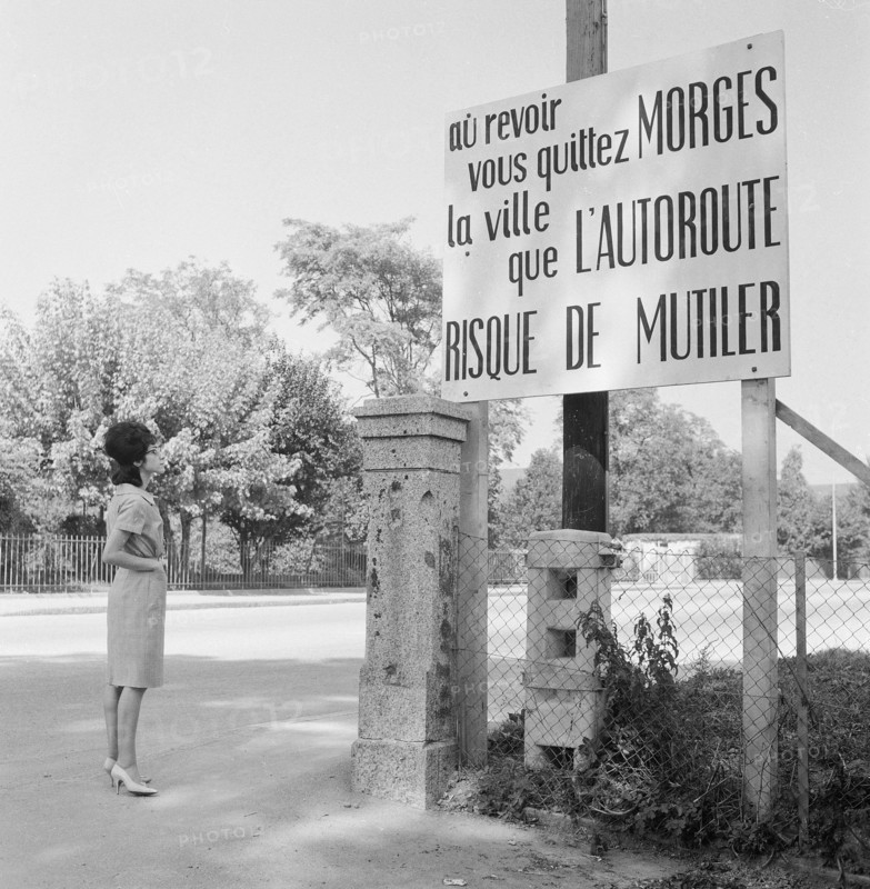 Protest against the Autobahn Genf-Lausanne, 1964.