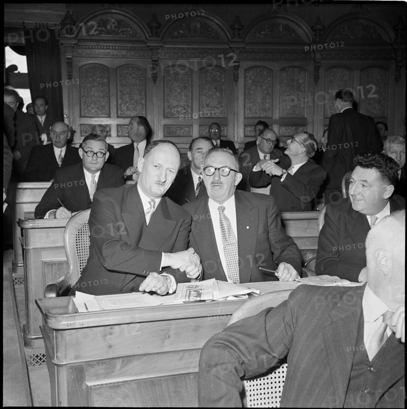 Paul Chaudet, congratulation to election, 1954.