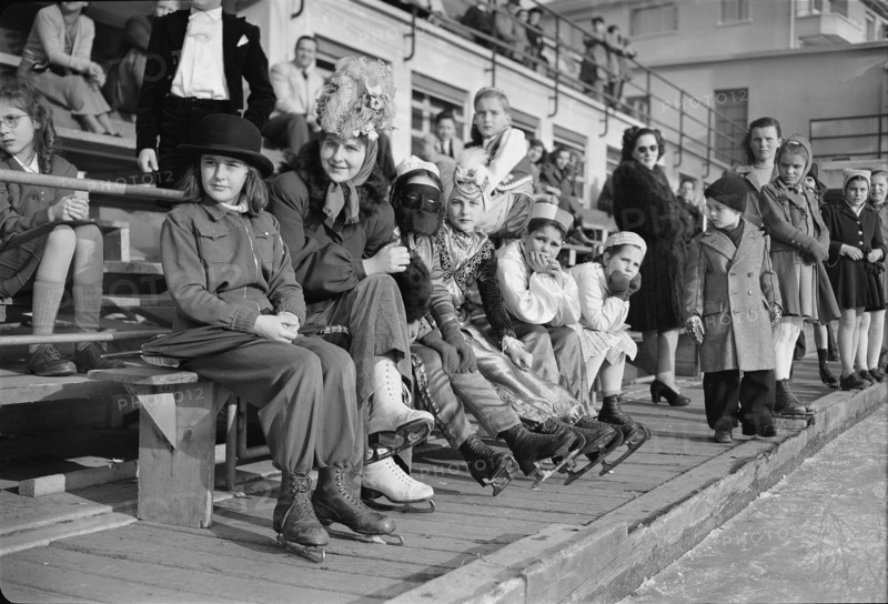 Children's carnival on the ice rink, 1948.