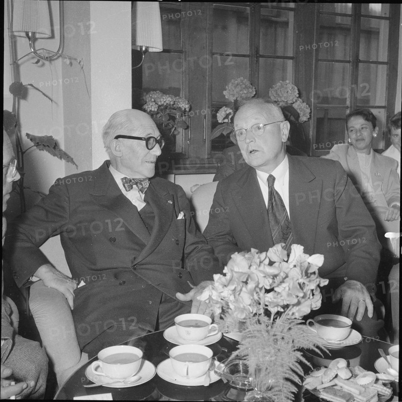 Le Corbusier in dialogue with Emil Landolt, Zurich 1957.
