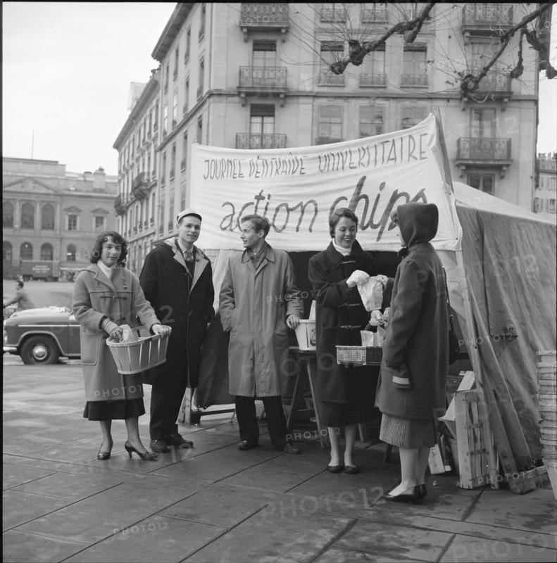 Geneva students for Hungarian refugees in Jugoslawia 1957.