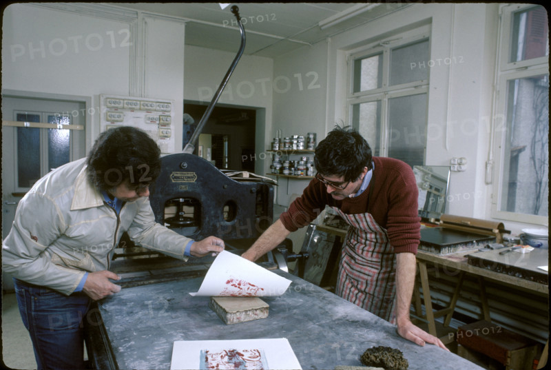 Heinz Peter Kohler printing lithographies 1983.