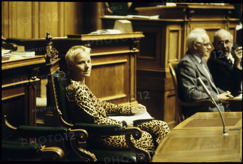 Barbara Gurtner in National Council Hall 1984.