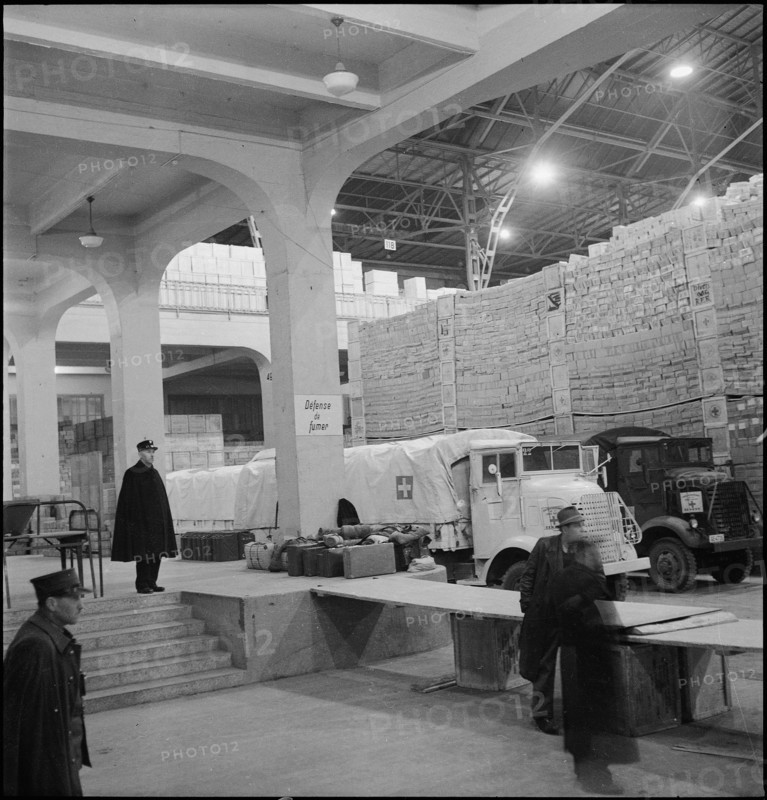 The Red Cross organizes goods transport for war prisoners, 1943.