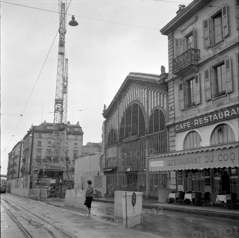 Geneva, Halle de Rive: covered market; 1960.