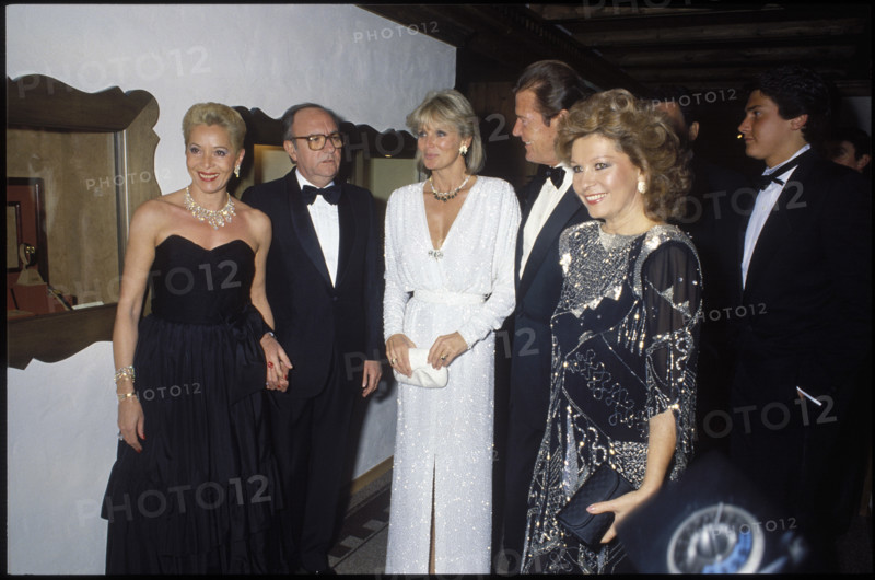 Linda Evans and Roger Moore 1983.