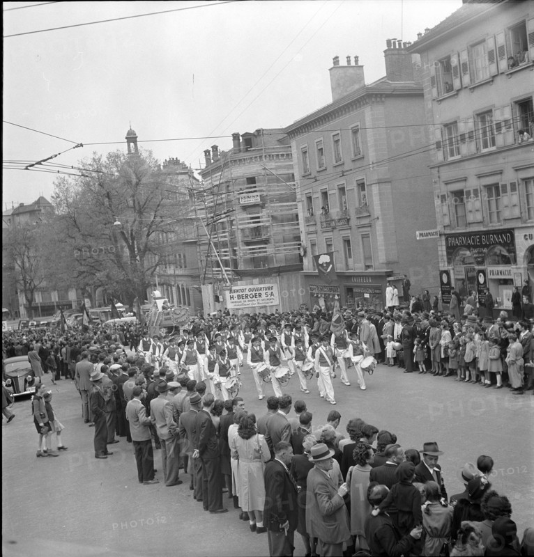 May Day rallies in Lausanne 1947