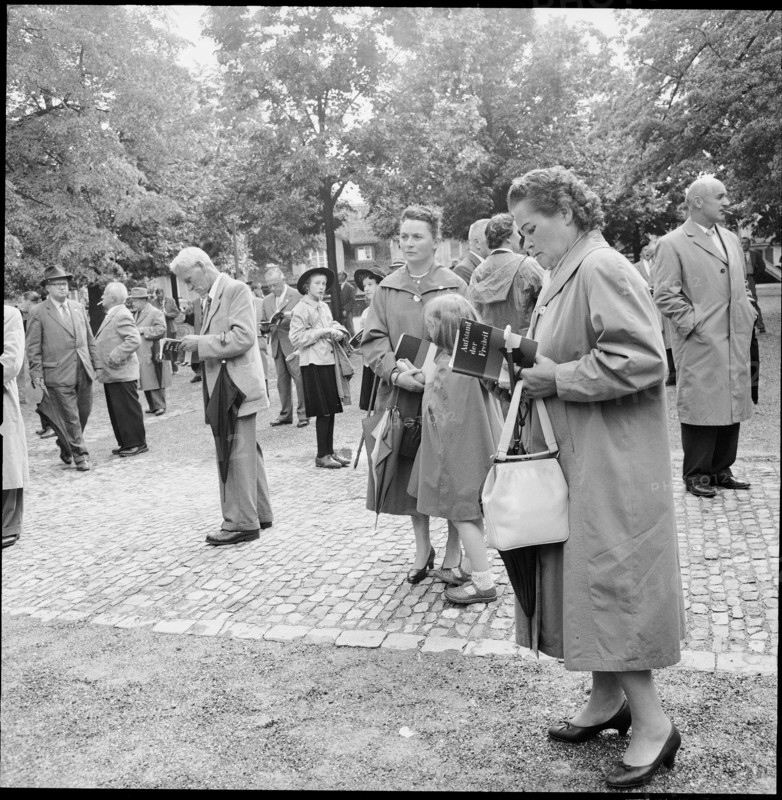 Book at protest demonstration against USSR in Hungary, Zurich 1958