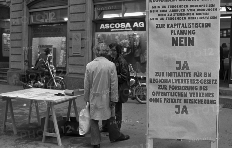 Collection of signatures against the Y, Zurich 1972