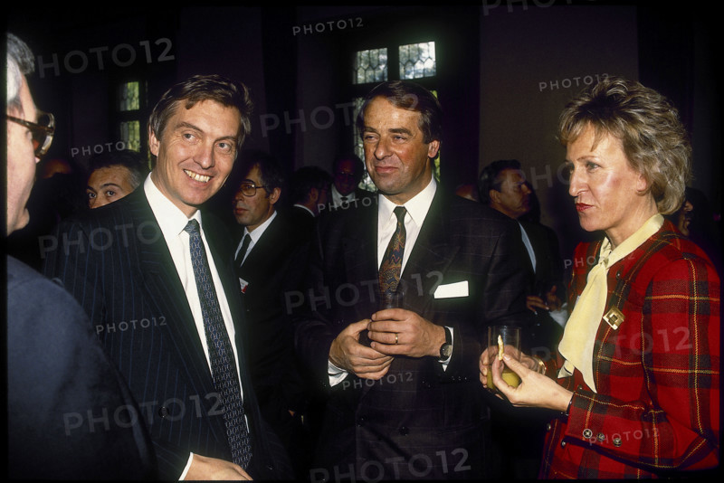 Adolf Ogi opening Crossair air route Lugano-Rome 1989