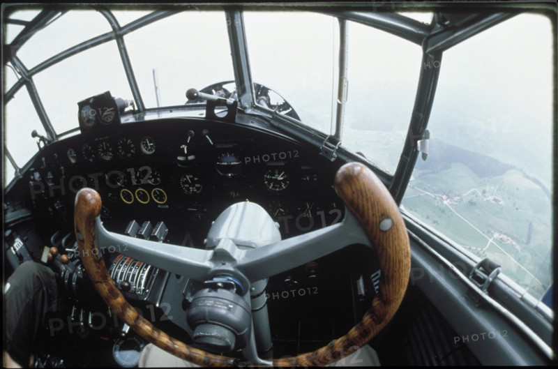 In the cockpit of a Junkers JU-52