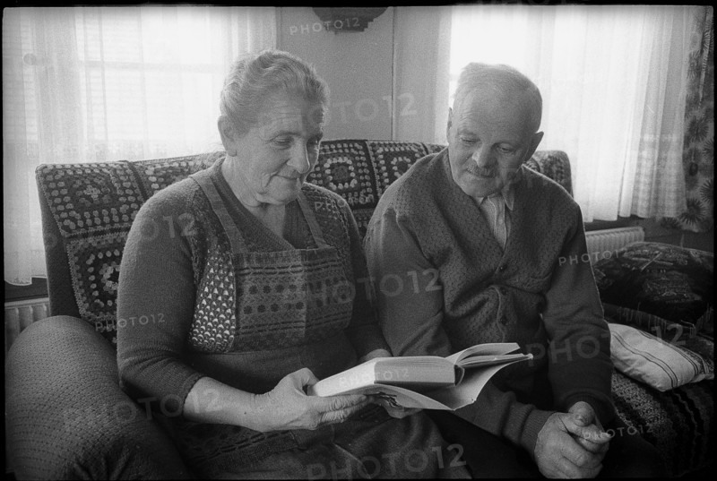 Elderly Couple Reading
