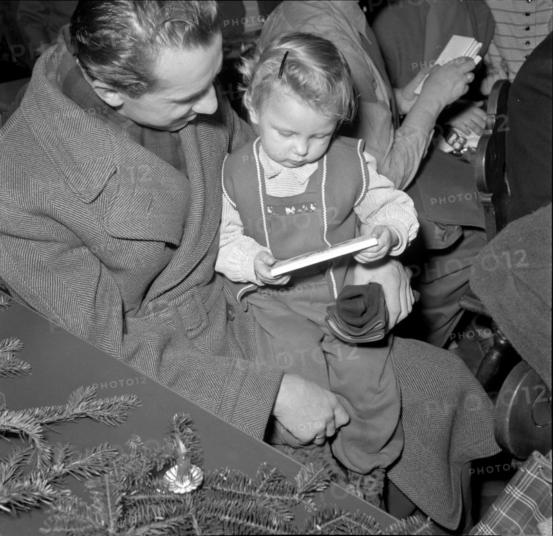 Hungarian refugees at Christmas party, St. Gallen 1956