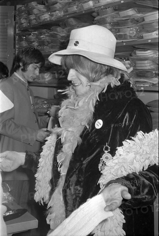 Charlie Watts and Brian Jones from the Rolling Stones at Naphtaliy's 1967