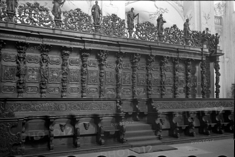 Choir stalls in St. Urban church around 1942