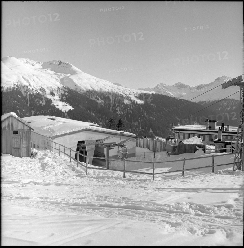 Cableway Schatzalp-Strelapass 1958