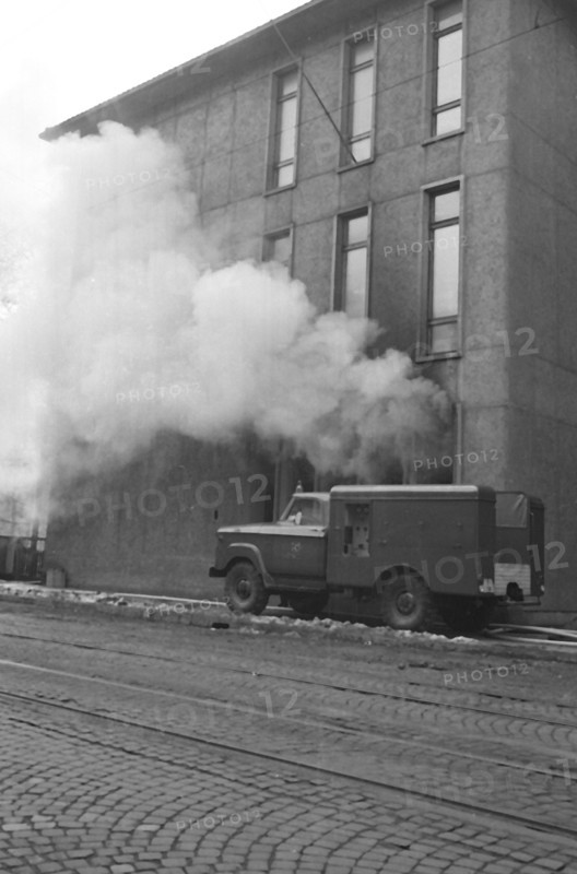 Fire at the phone switchboard Zurich Hottingen 1969