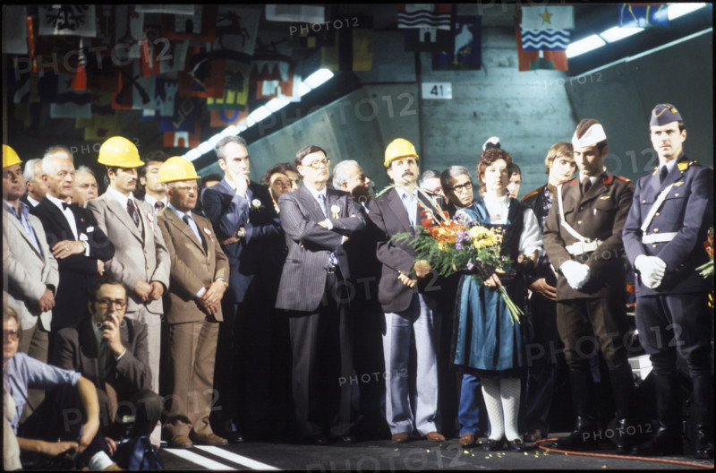 Gotthard motorway tunnel: opening ceremony 1980