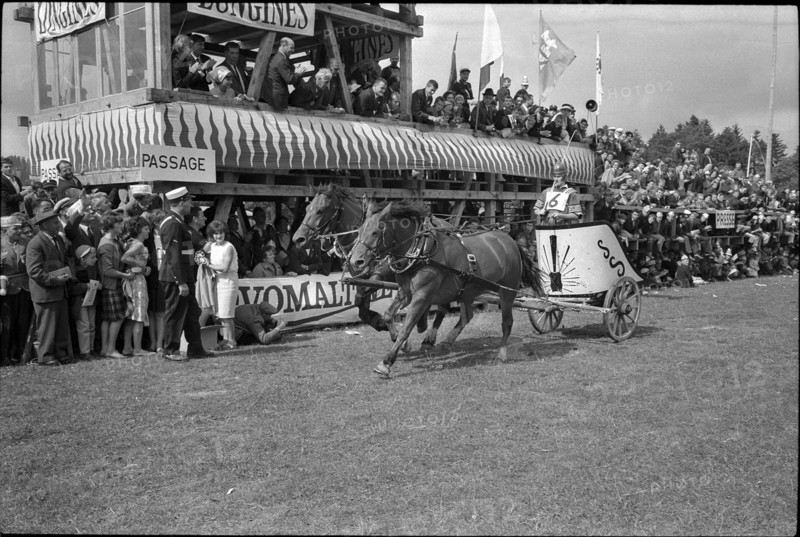 62nd Marché-Concours Saignelégier, chariot race, 1965