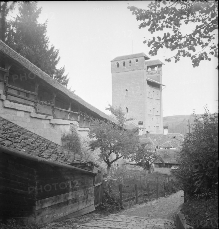 Fribourg; Morat Tower; 1945