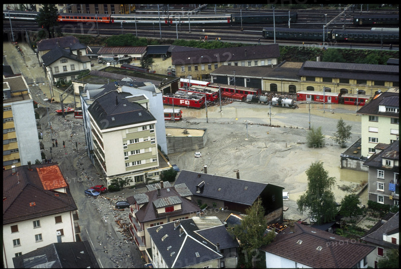 The 1993 flood of Brigue: station area
