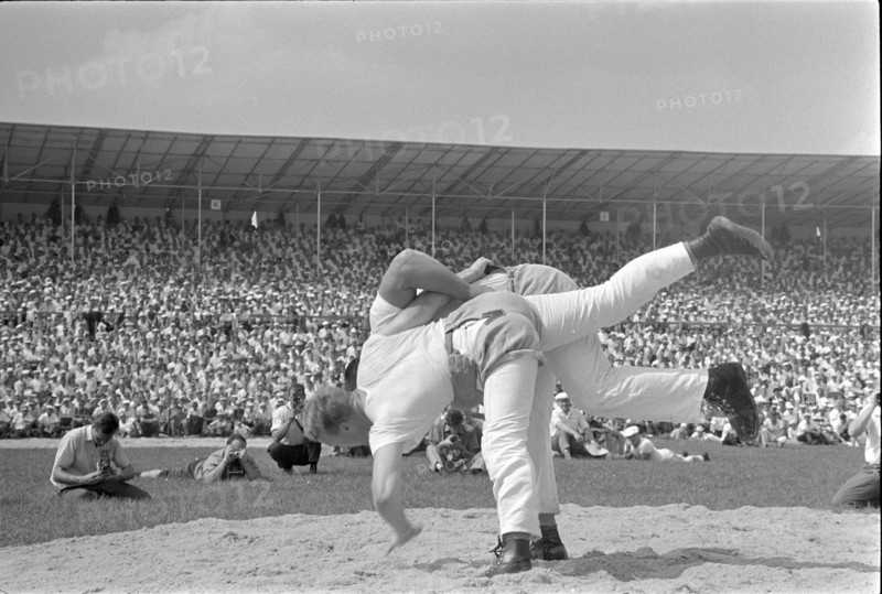 Swiss wrestling festival 1966 in Frauenfeld