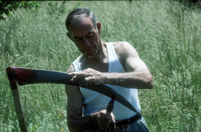 Adolf Brawand, grass mowing