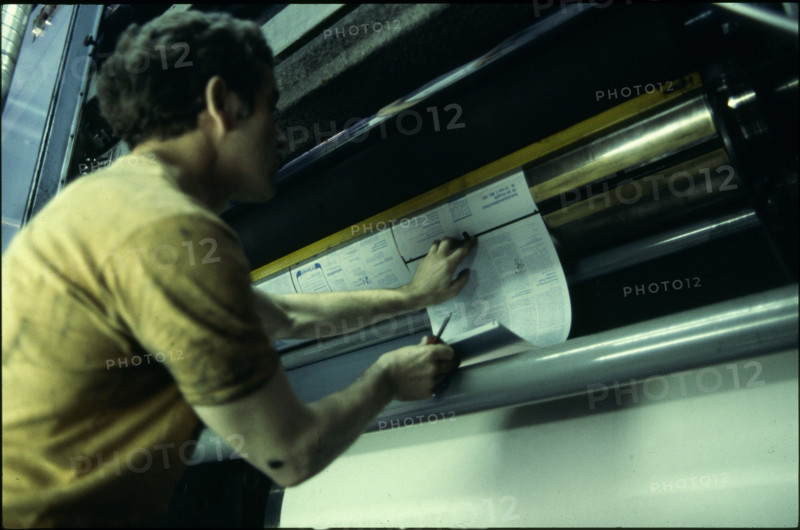 Ringier printers Zofingen 1981: web offset printing press