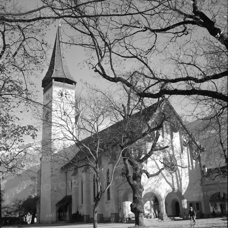 Protestant castle church Interlaken 1952