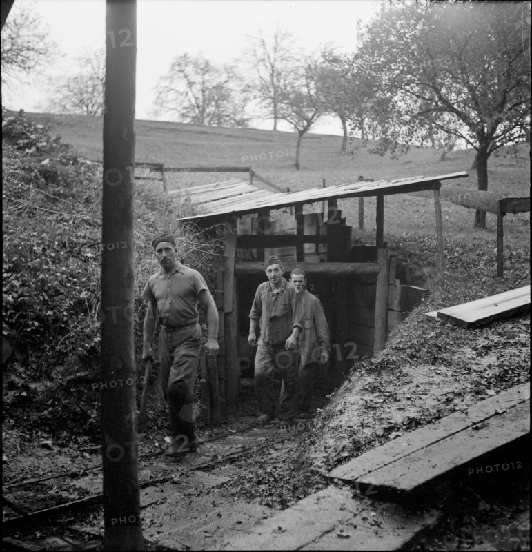 miners; Mörschwil coal mine; 1944