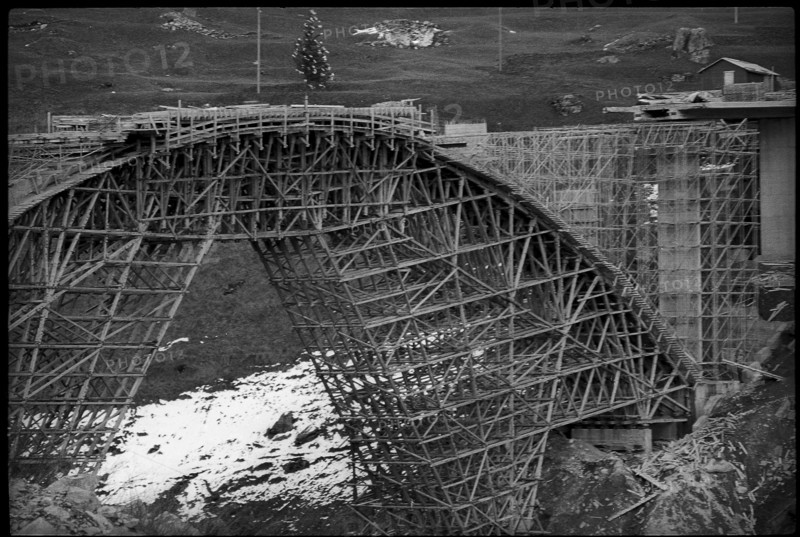 Bridge under construction, San Bernardino road 1967