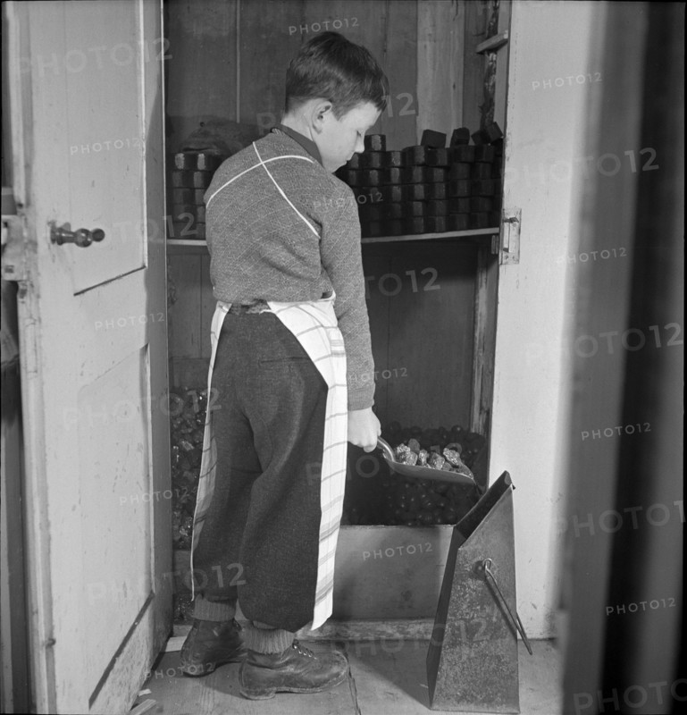 Boys getting coal on Mother's Day, 1941