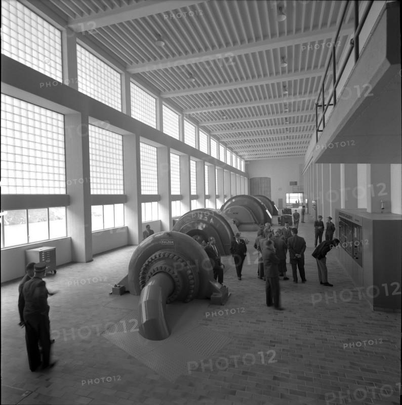 Albigna-Löbbia power station, turbine room 1960