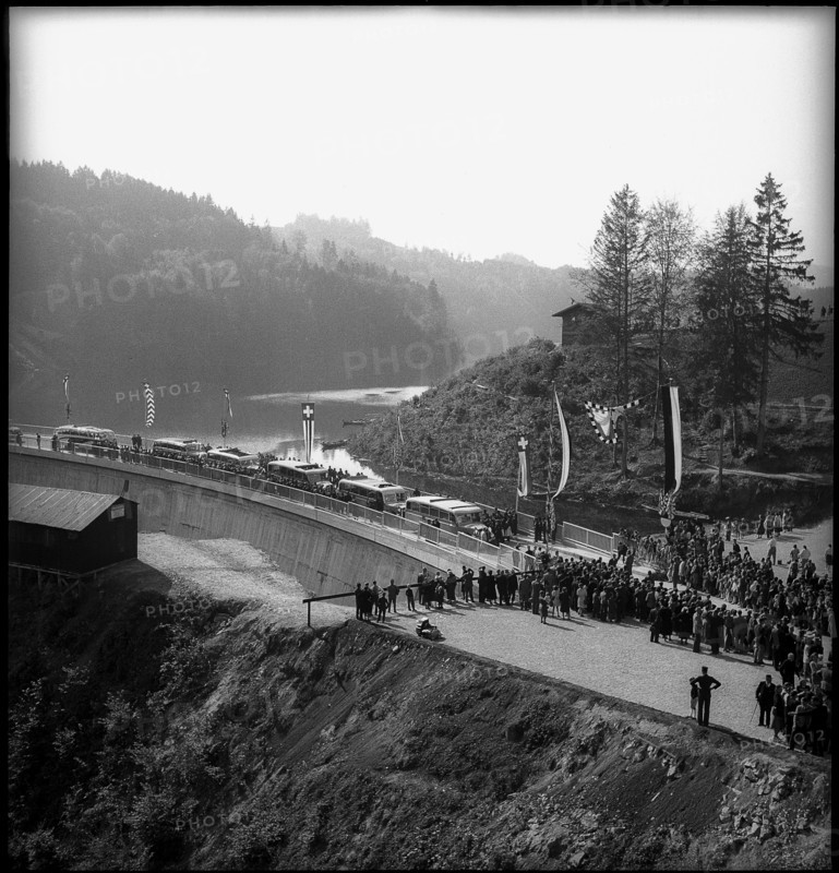 Mörel power station, official opening on the dam 1944