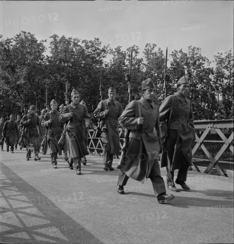 Kitting out of newly called up recruits; 1940