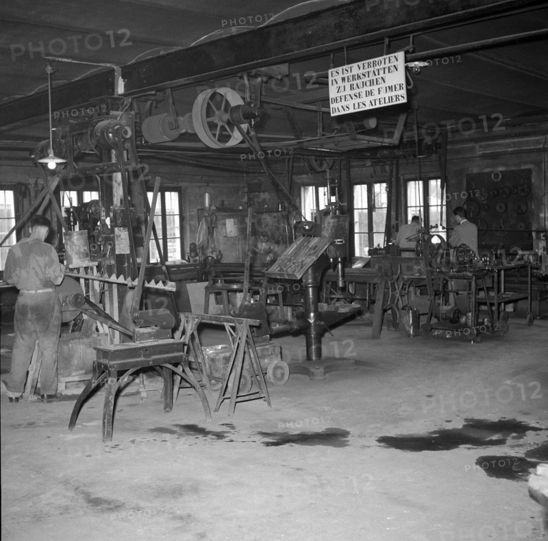 Work shop in Witzwil prison, 1955