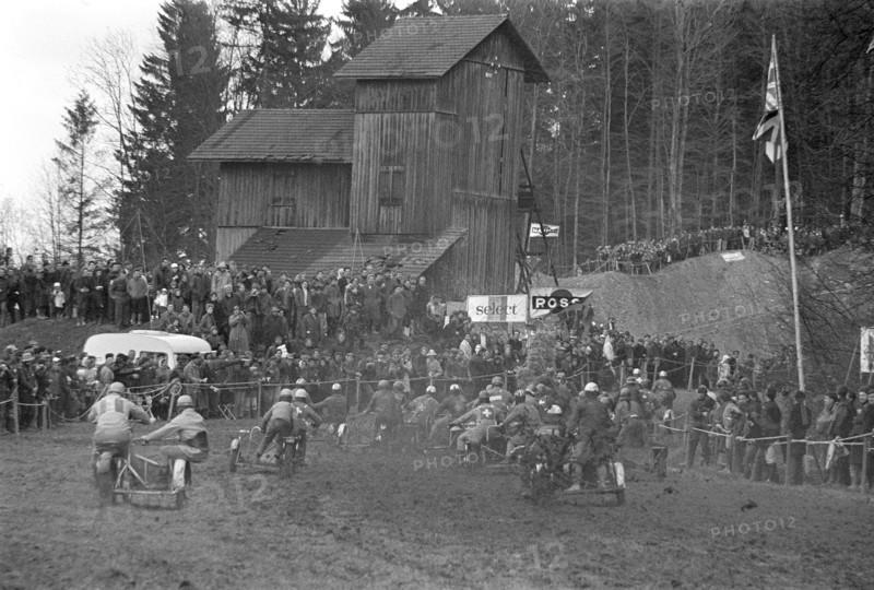 Motocross race in Regensdorf 1969: Sidecar race