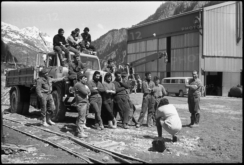 Ceremony; Beginning of the Gotthard tunnel construction works in 1970