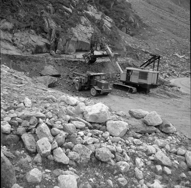 Göscheneralp dam under construction; 1955