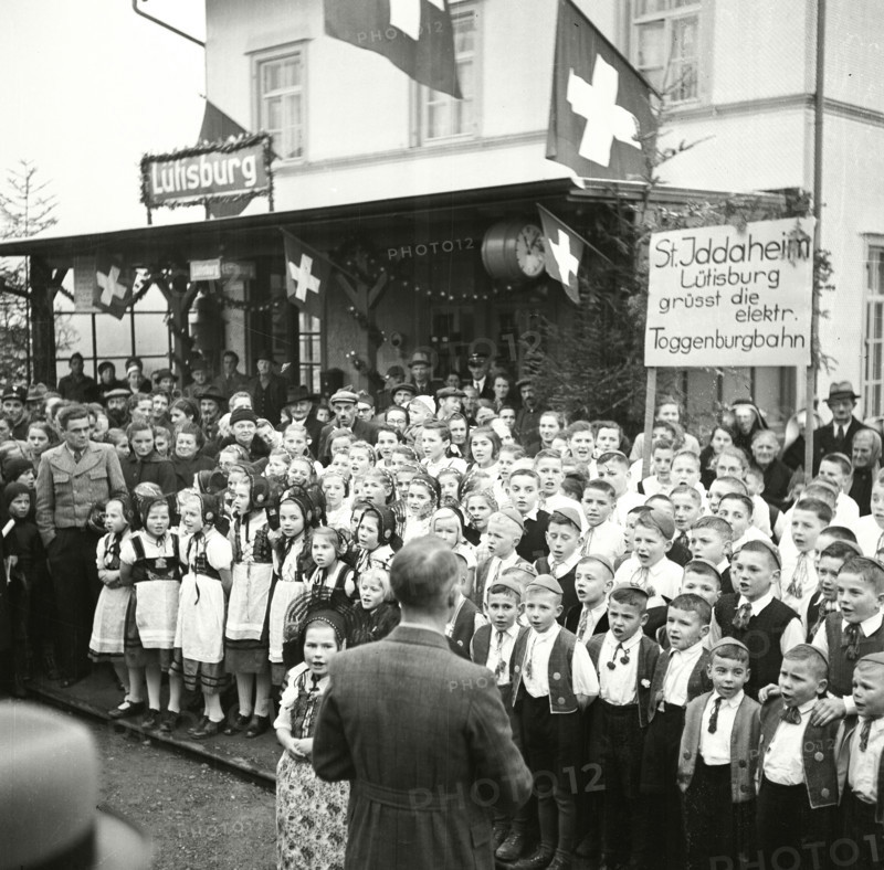Opening ceremony of the Toggenburg railway line in Lütisburg in 1947
