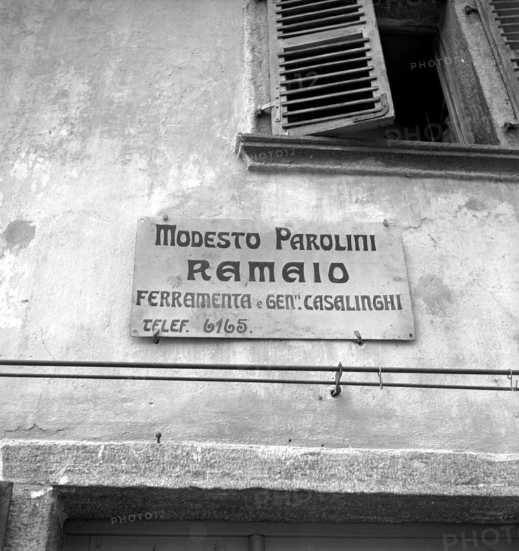 Grono, shop sign of a coppersmith, 1940