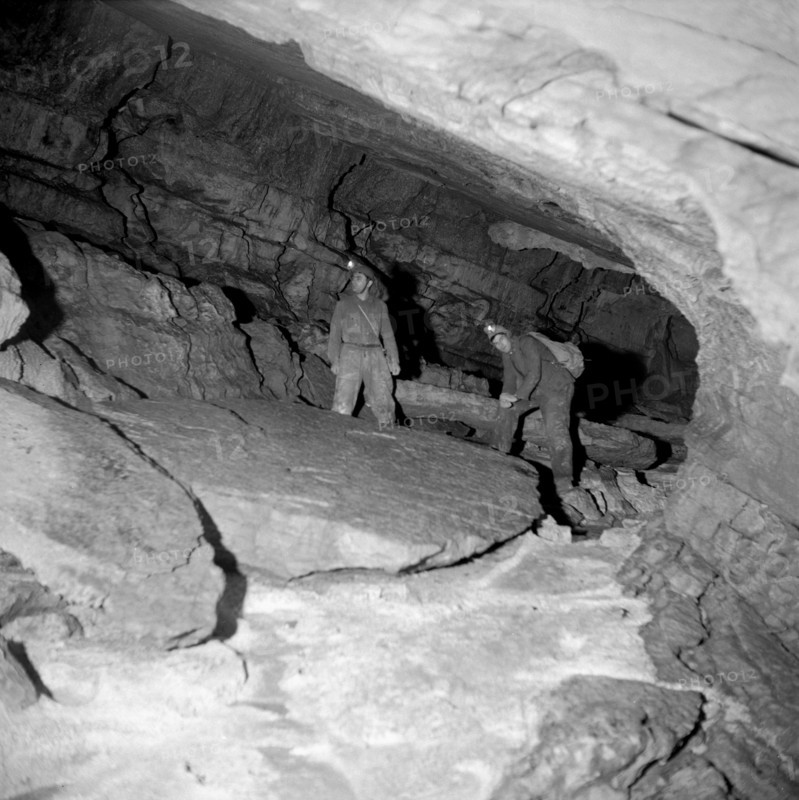 Les Dalles in the grotto of Môtiers (NE), 1954