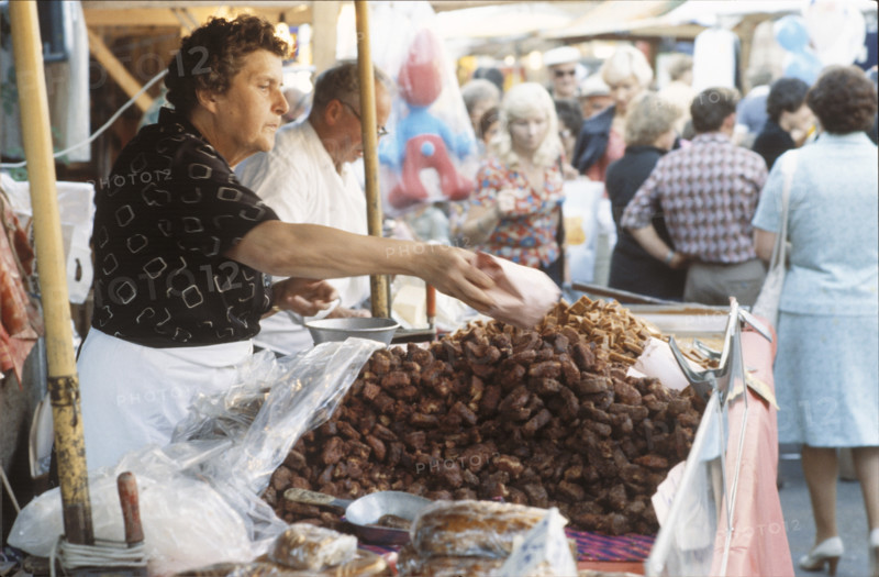 Market stall, selling magenbrot 1978
