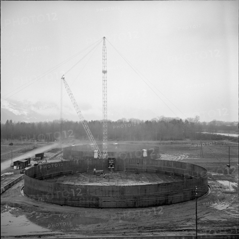 Collombey, refinery under construction; 1961