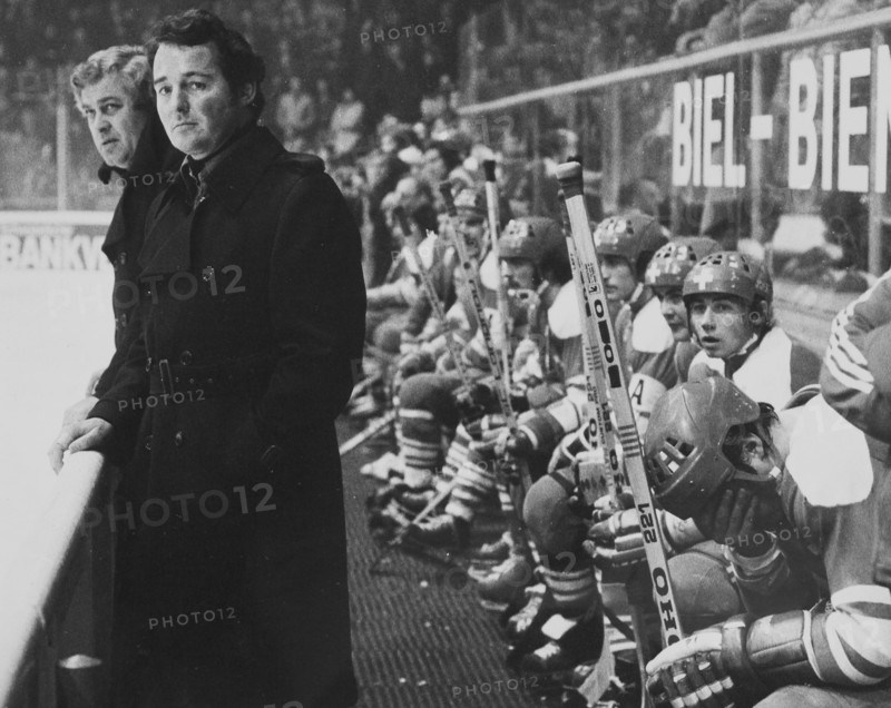 Ice hockey World Championship pool B 1976: Switzerland - Italy, coach Killias